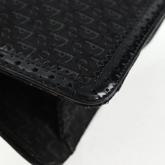 Christian Dior Trotter Canvas Shoulder Bag Black Silver Auth hk2968V - Picture 5 of 16